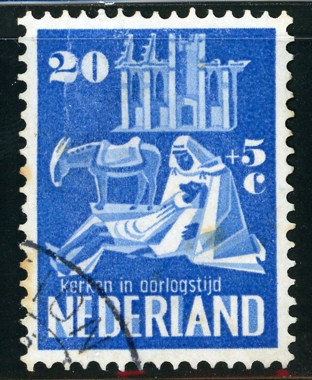 Stamp Netherlands, Scott # B218 used, light cancellation