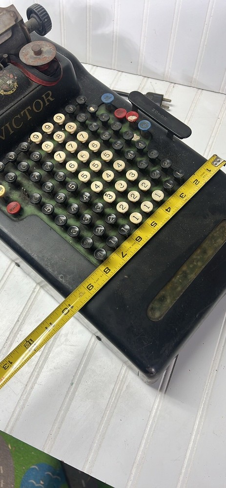 Vintage Model W Electric Victor Adding Machine Untested Display