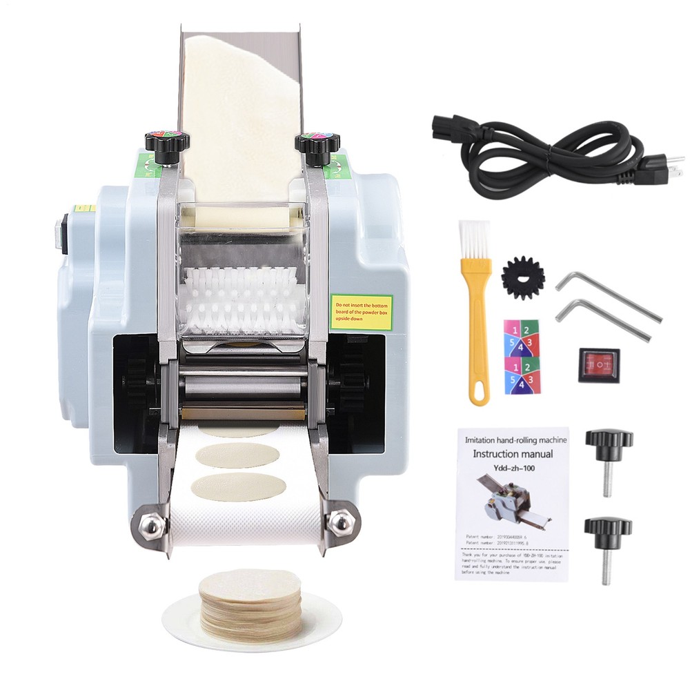 110V Automatic Dumpling Skin Machine Dumpling Wrapper Maker 50-60 Pieces/Min