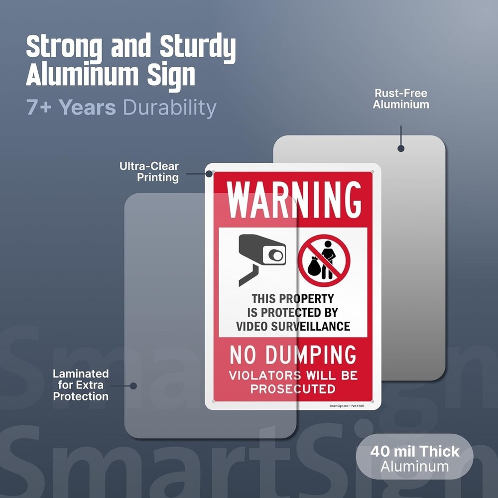 Warning This Property Is Protected By Video Surveillance Violators Prosecuted...