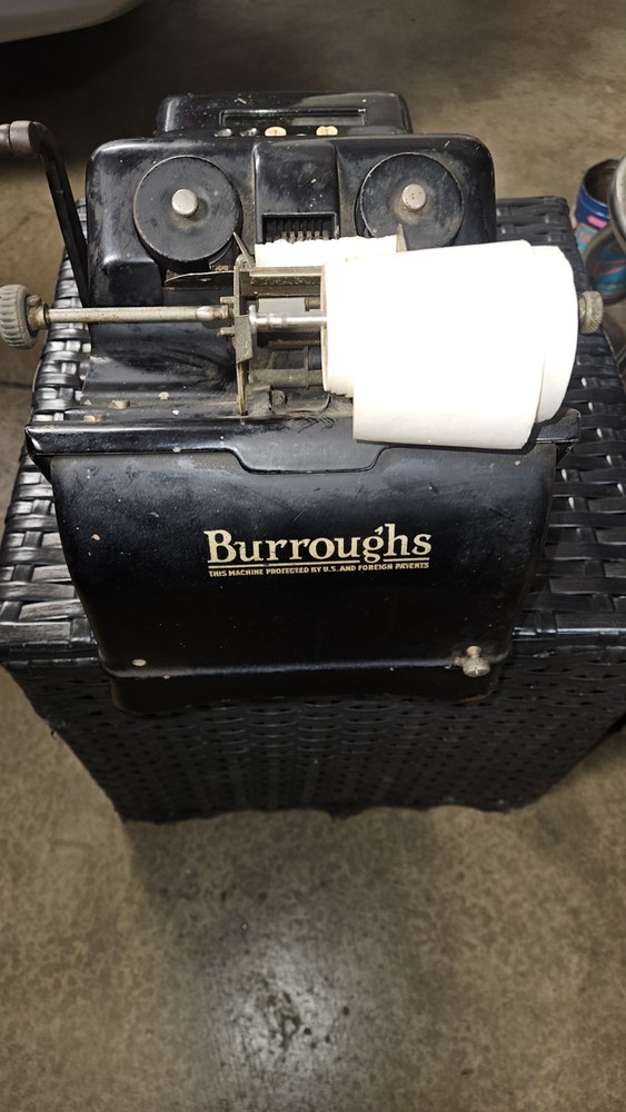 Antique 1898 Burroughs Hand Crank Adding Machine Calculator Working Untested