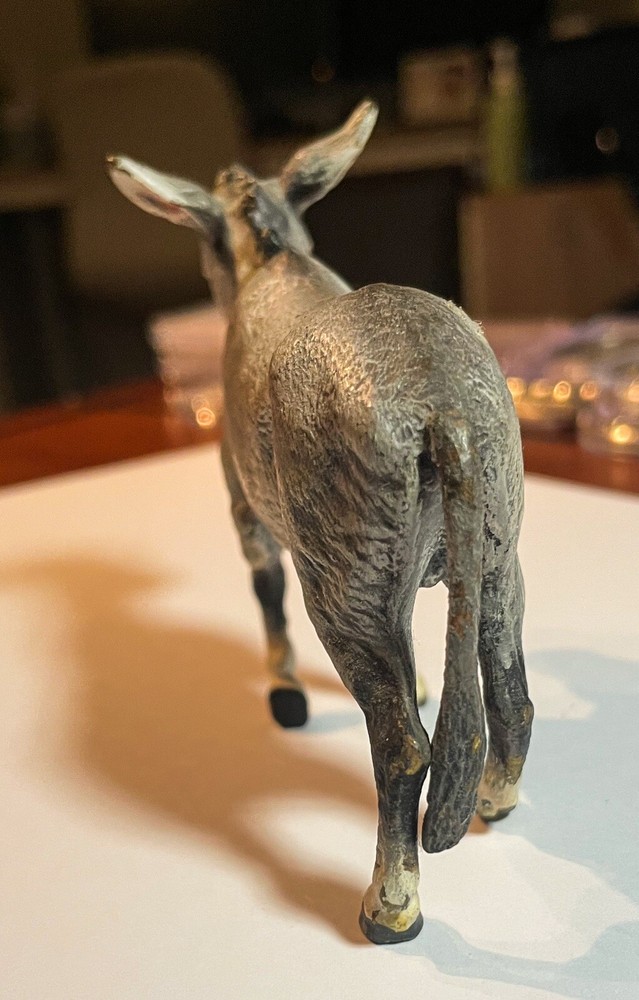 Rare Cold Painted Austrian Vienna Bronze Donkey