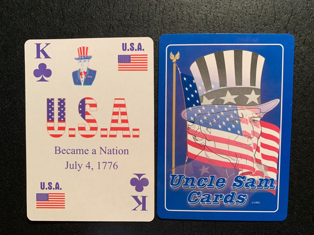 Swap Playing Card   UNCLE SAM   U.S.A.    1991