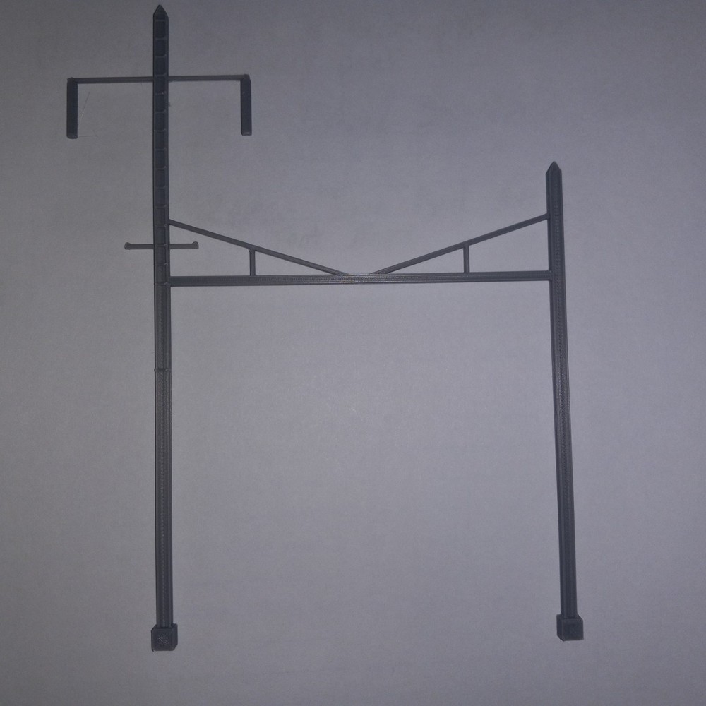 N Scale PRR Amboy Secondary Catenary Style Poles (12 Pack)