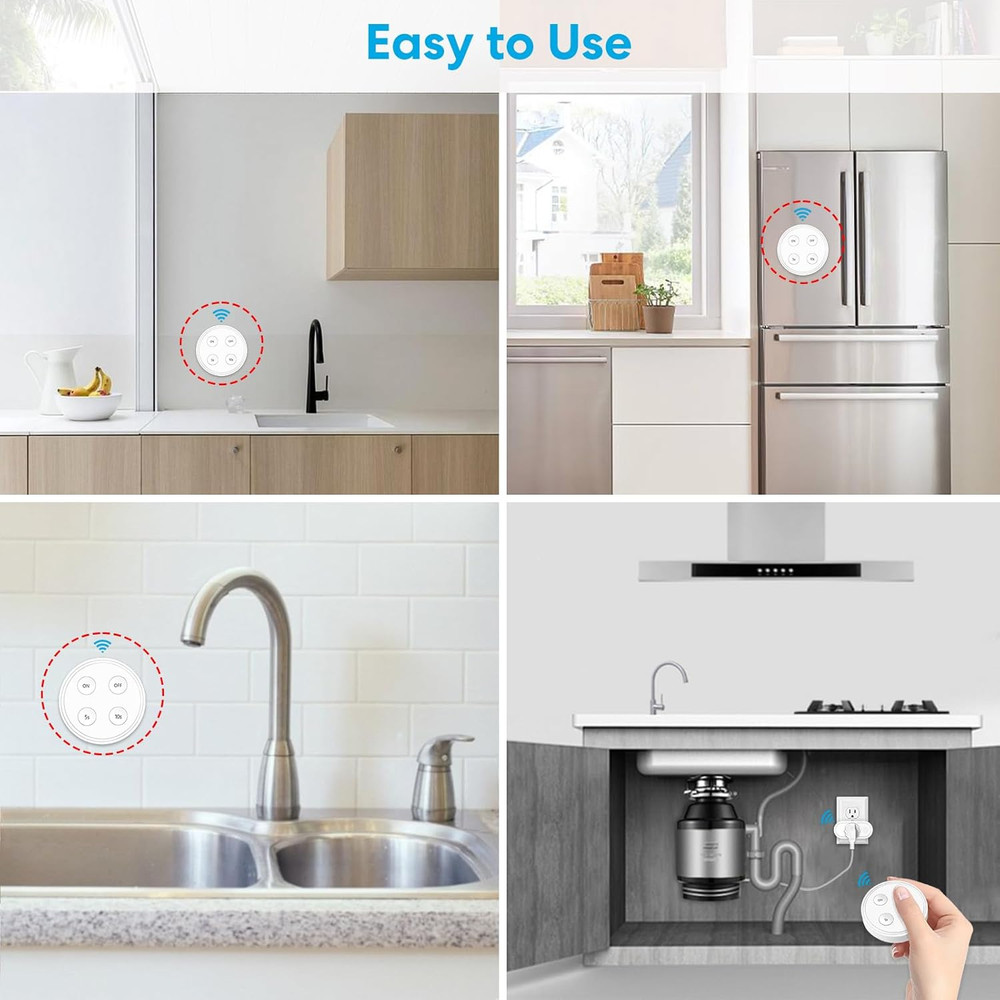 Garbage Disposal Wireless Switch Kit, Sink Top Waste Disposal On/Off Switch Remo