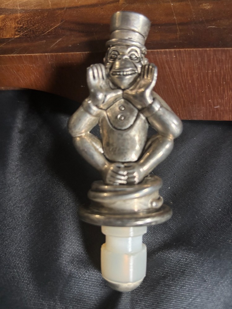 Neiman Marcus Boxed 3 Pc Wine Stopper Set Buddhist Monkey Quote about EVIL