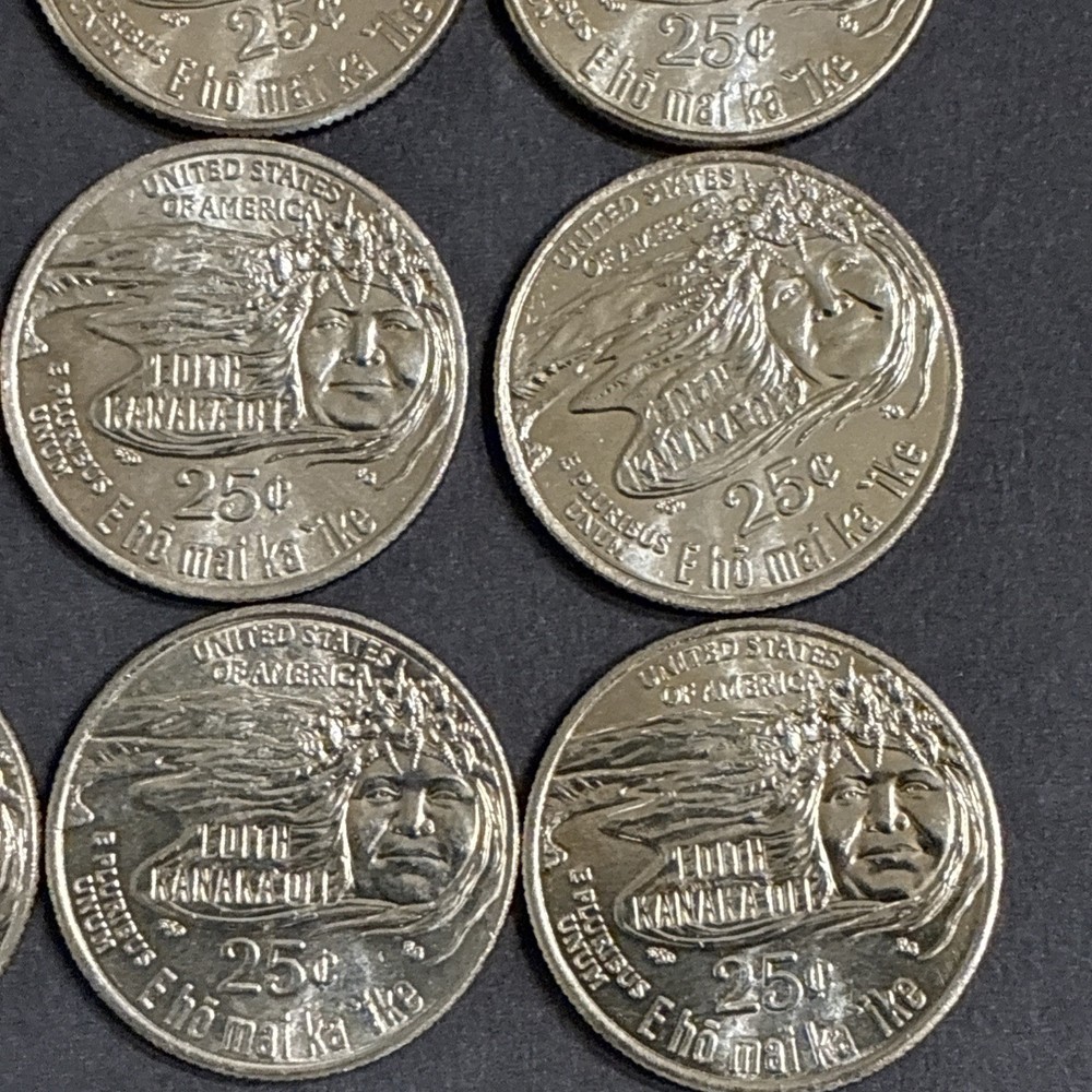 Edith kanaka’Ole quarter error D, Cod Instead of God, set of 12