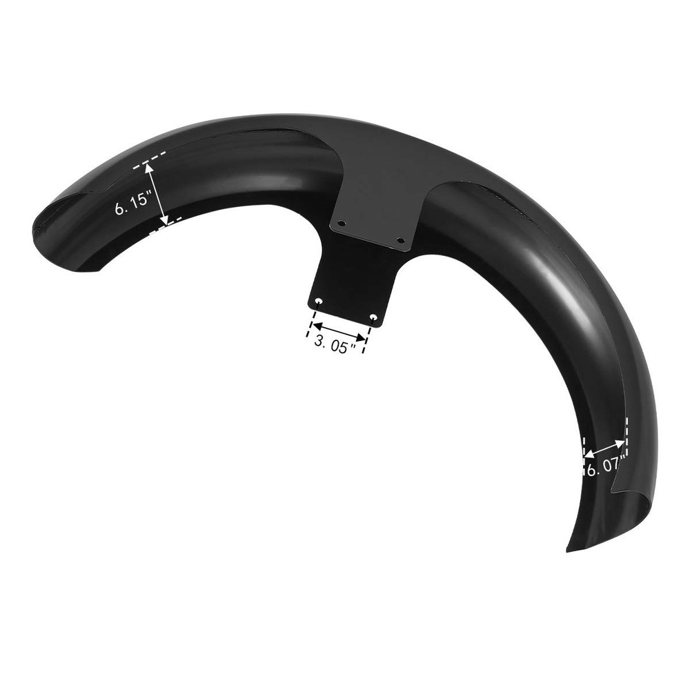 Gloss Black 26" Wrap Front Fender