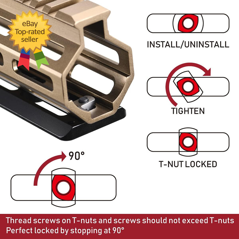 Arca Dovetail Rail M-LOK Quick Release Tripod Mount Adapter