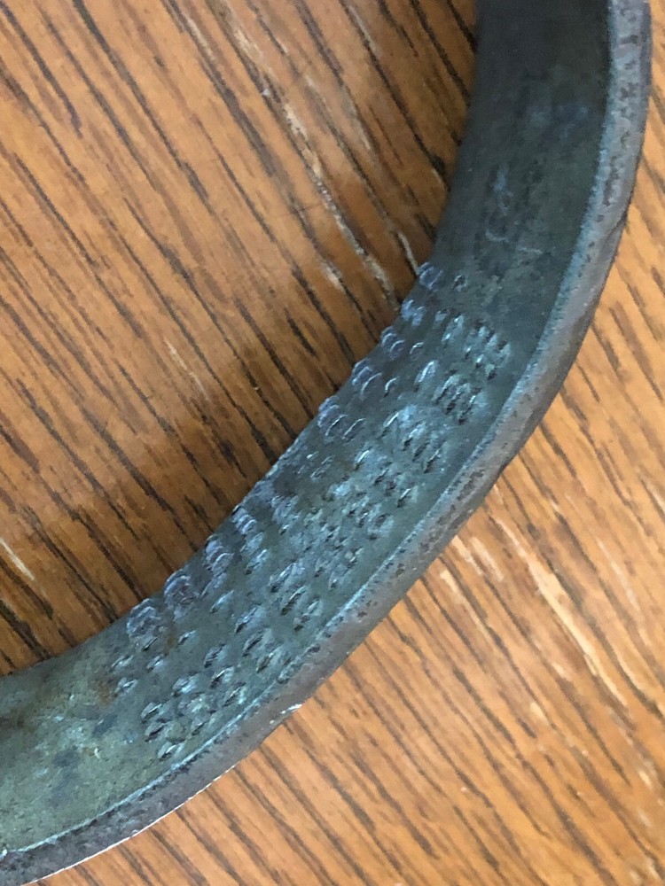 Vintage Galvanized Iron Strap 2-1/2" Triple Pulley Assembly