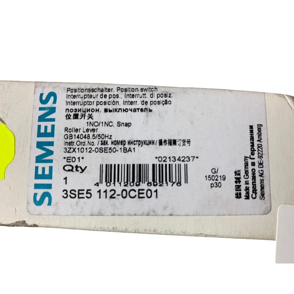 Siemens 3SE5 112-0CE01 Position Switch