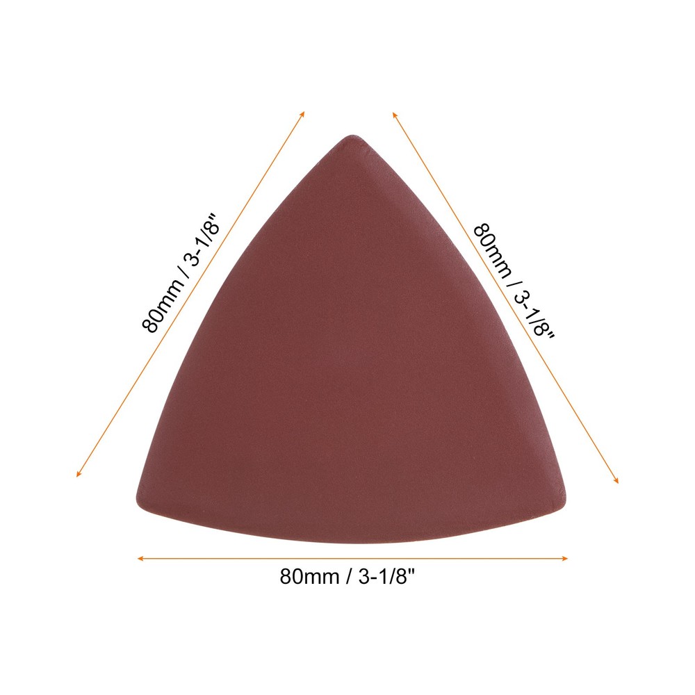 60pcs 1200/1500/2000 Grits 80mm Aluminum Oxide Triangular Sandpaper Pads