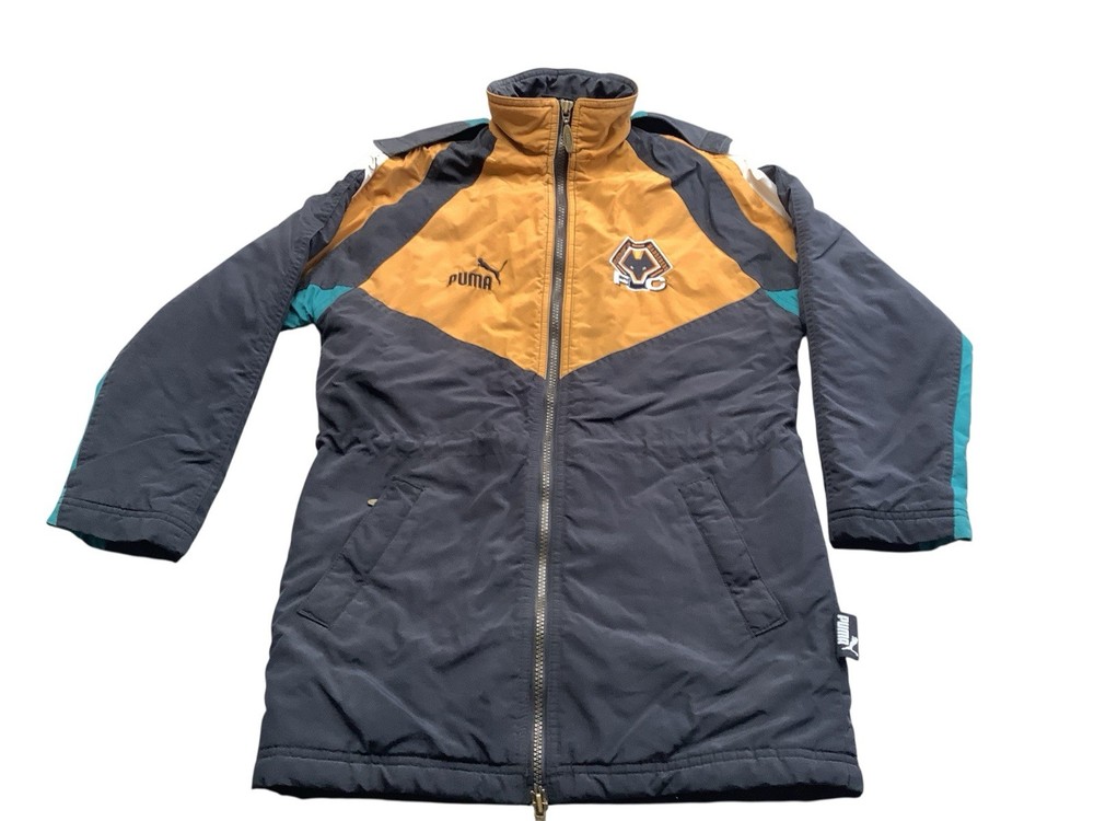 Vintage Wolverhampton Wanderers Official Bench Jacket Coat Puma Goodyear Small