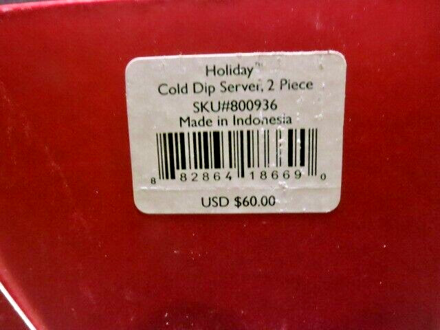 Lenox "Christmas" Holiday (Dimension) Cold Dip Server - 2 Piece. NWB.