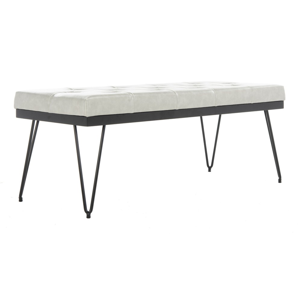 SAFAVIEH Marcella Bench | Grey / Black |