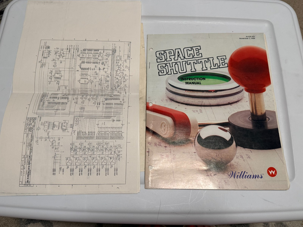 1985 FACTORY ORIGINAL WILLIAMS SPACE SHUTTLE INSTRUCTION MANUAL