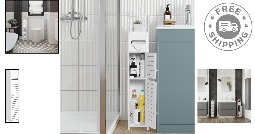Efficient Small Bathroom Storage Cabinet - Quick Assembly & Stylish Design