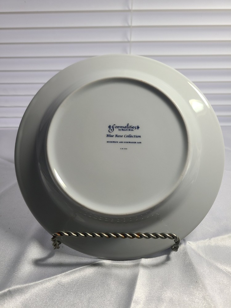 Vintage Baum Brothers Blue Rose Dinnerware 6 pieces