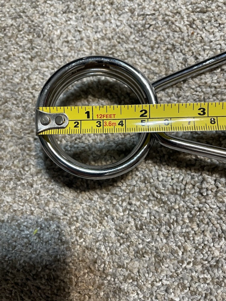 Weider Olympic Size Spring Collars 2" Clips for Barbell, Large