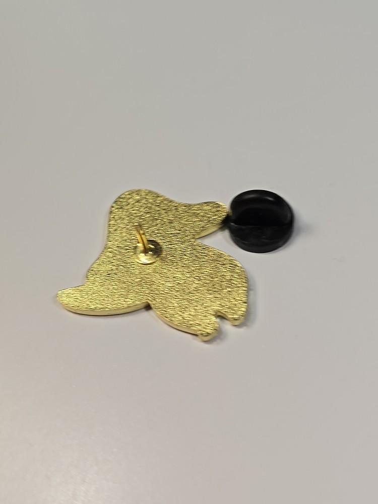Mushroom Hat White Cat With Kn!fe Lapel Pin
