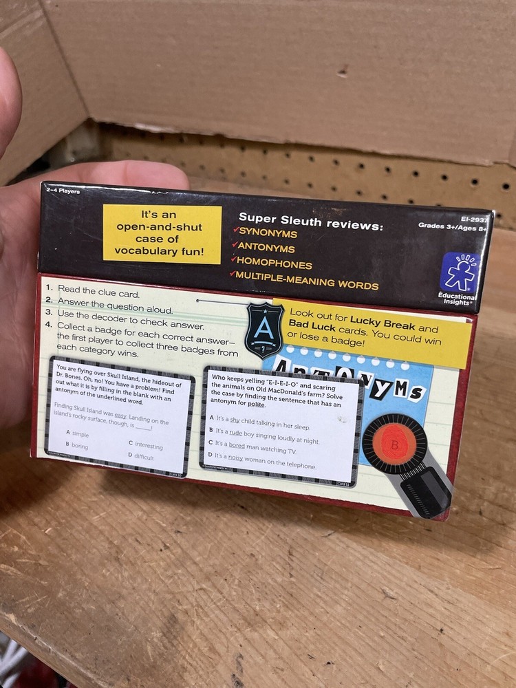 Super Sleuth Vocabulary Game Educational Insights