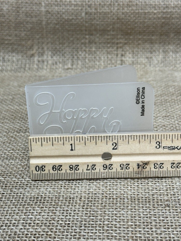 Small Ellison Sizzix Embossing Folder - Happy Holidays