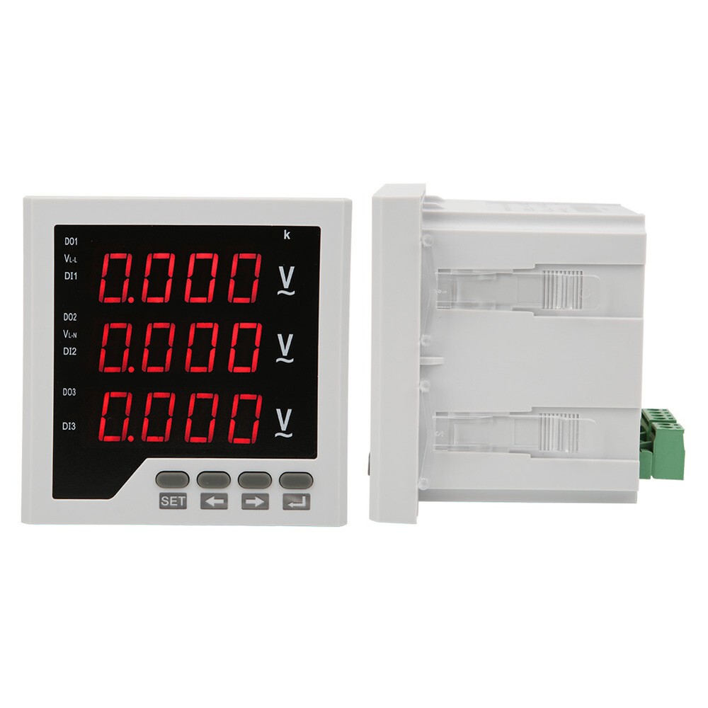 DTM-AV96 3 Phase Voltage Meter Programmable LED Digital Voltmeter AC 450V