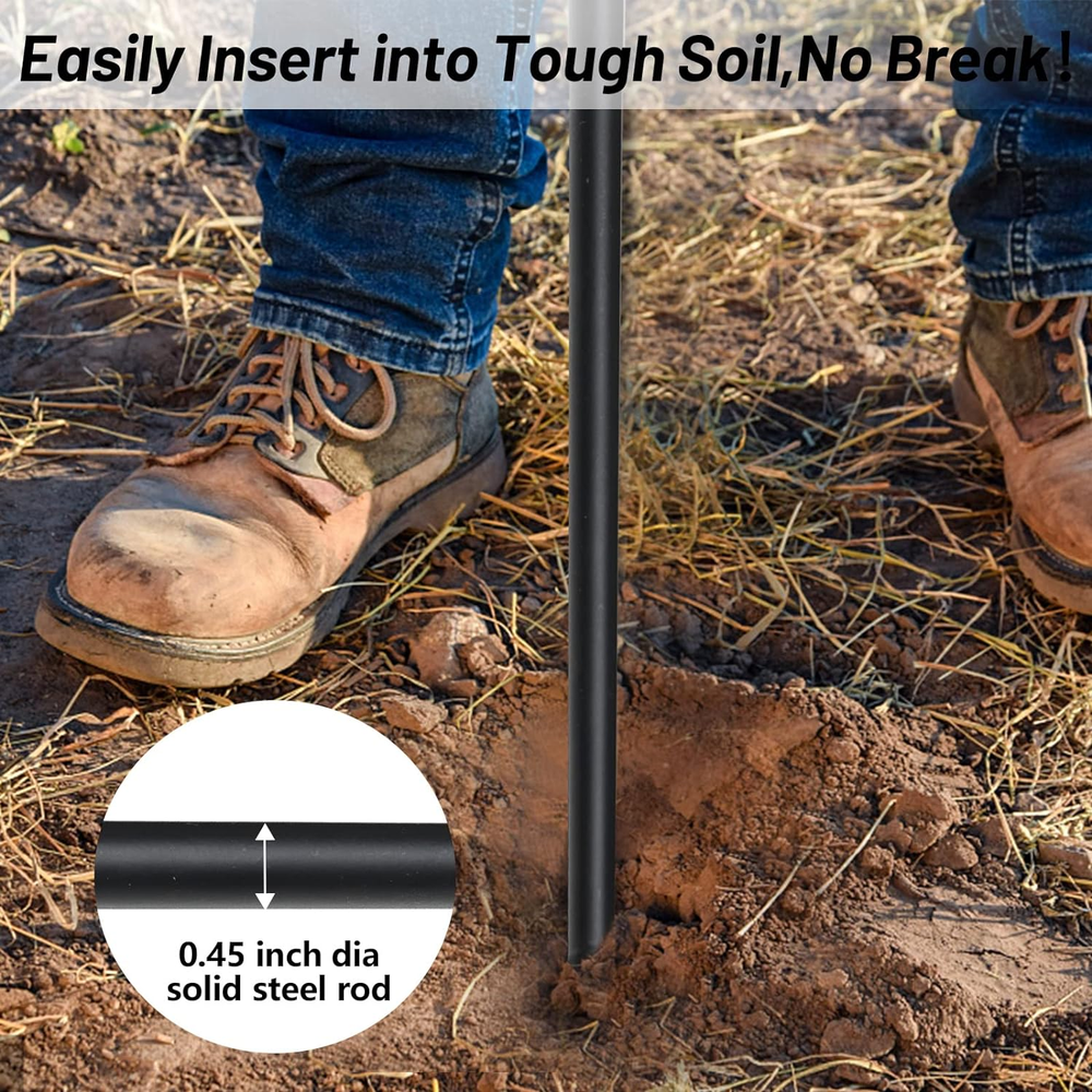 32-48" Metal deep Locator Tool Rod for Probing Soil Compaction Pipe gopher track