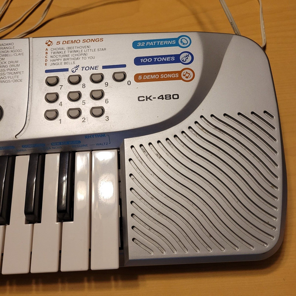 Radioshack Keyboard CK-480 Tested & Working AC Adapter Included