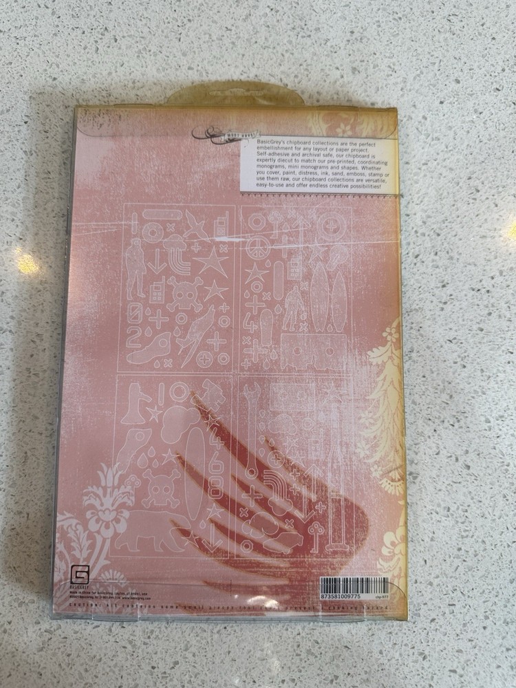 Basic Grey Undressed Chipboard- 6 Different Sets