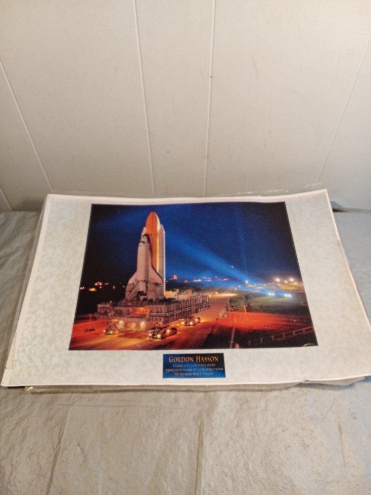 Gordon Hasson Human Space Flight Print, Astronaut, Shuttle Launch Pad