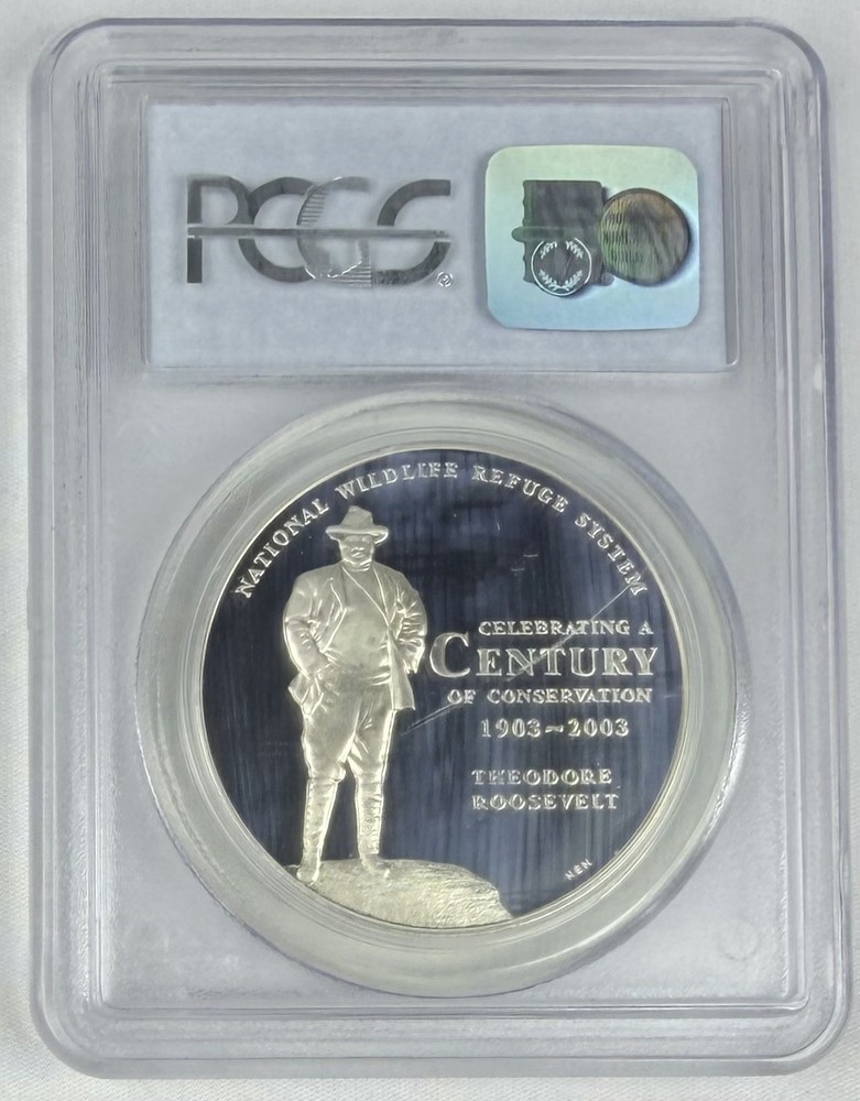 2003 National Wildlife Refuge System Eagle Silver Centennial Medal PCGS PR69DCAM