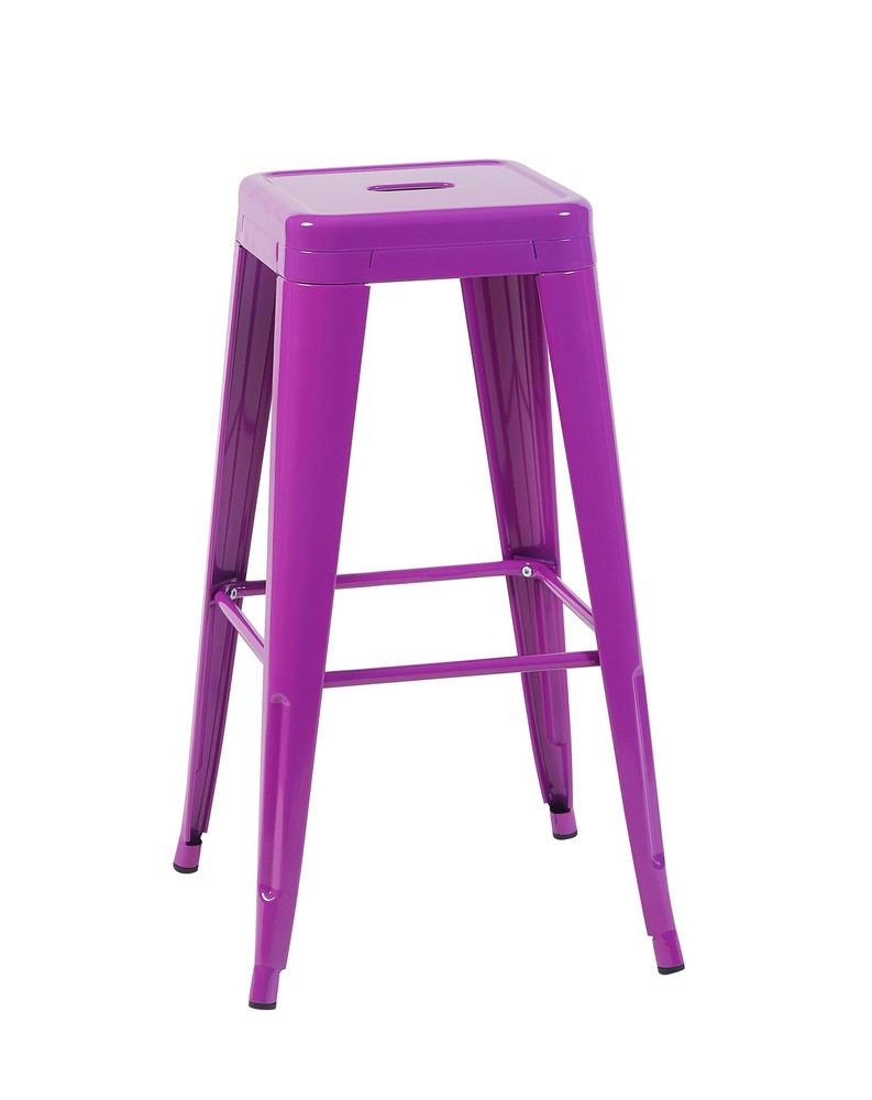 30 Inch Counter Height Stool, Backless Metal Bar Stools Set of 2, Non-Stackabl