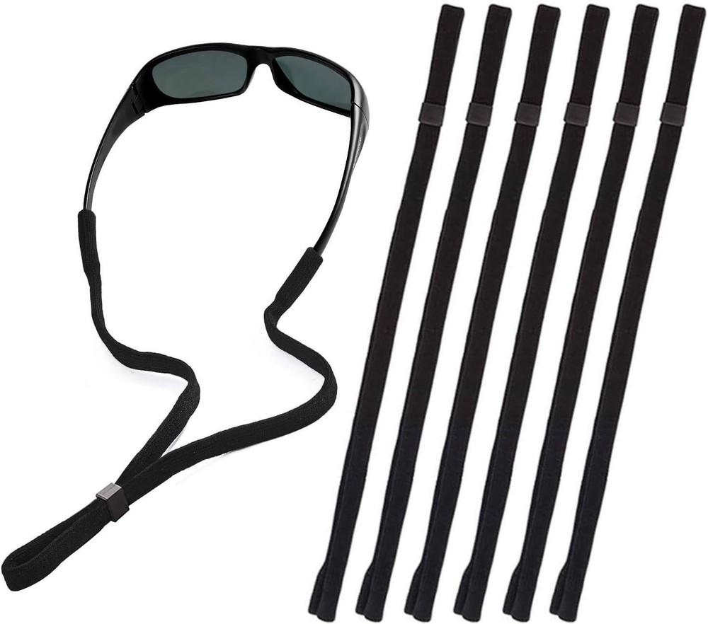 Versatile Eyewear Retainer Cord – 6-Pack Adjustable Straps for Every Activity