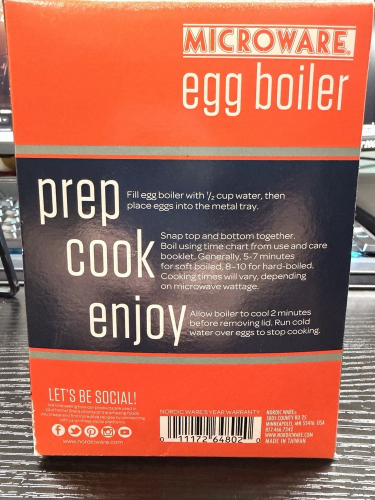 *NEW* Nordic ware microwave egg boiler microwave