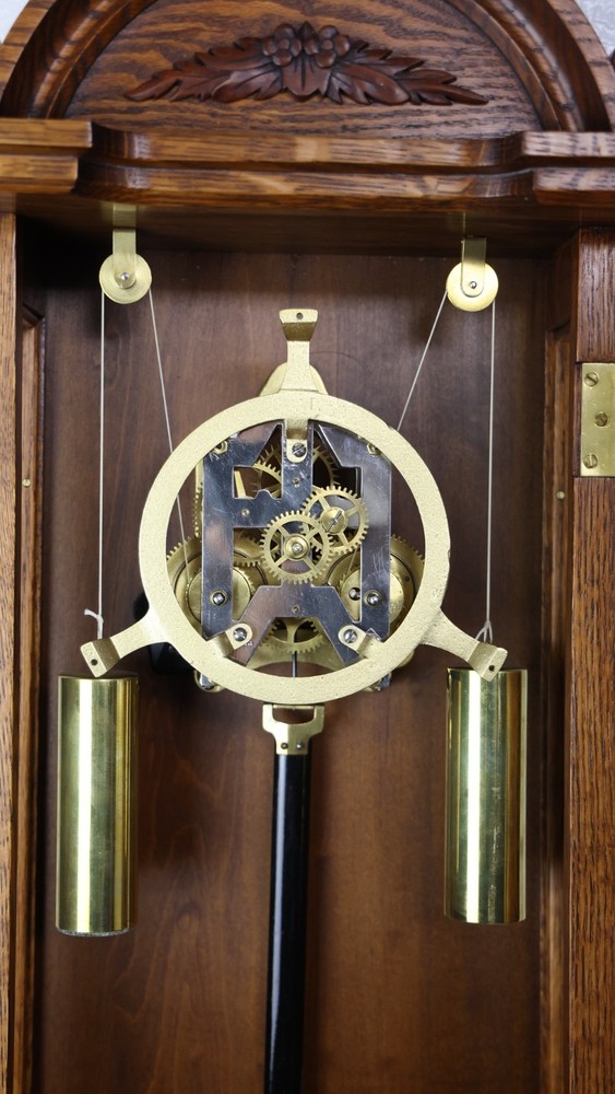 Antique Ansonia Capitol Weights Driven Regulator Wall Clock