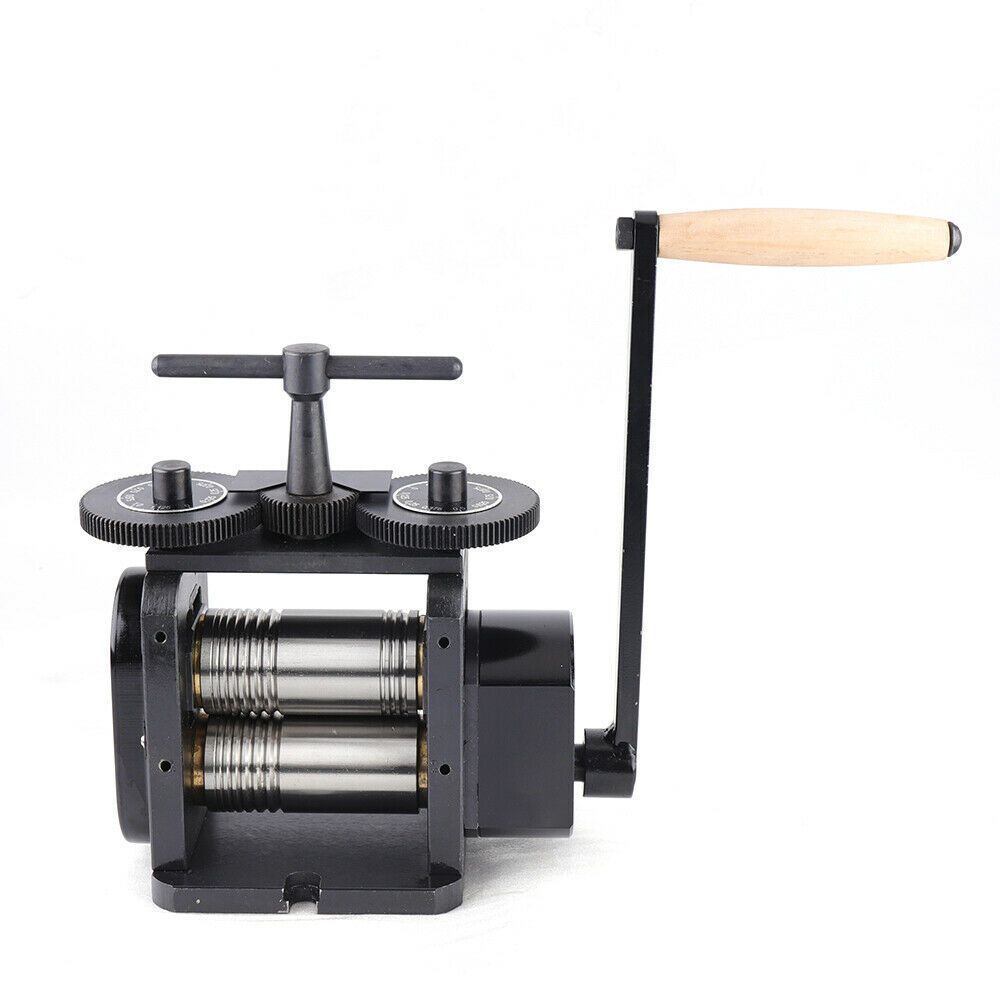 110mm Manual Rolling Mill Machine Wire Flat Pattern Sheet Metal Jewelry Tool US