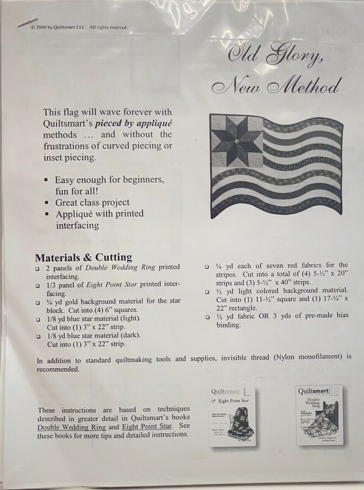 QUILTSMART Printed Interfacing Old Glory