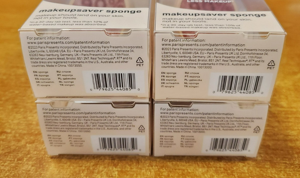 4 Boxes: Real Techniques Makeup Saver Sponge Reduces Makeup Waste (0850)