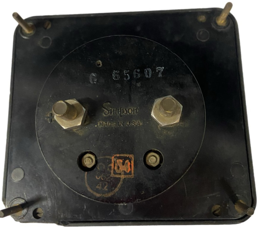 Simpson Model MR-116 0-100 Miilliampers Panel Meter 4 5/8" X 4"