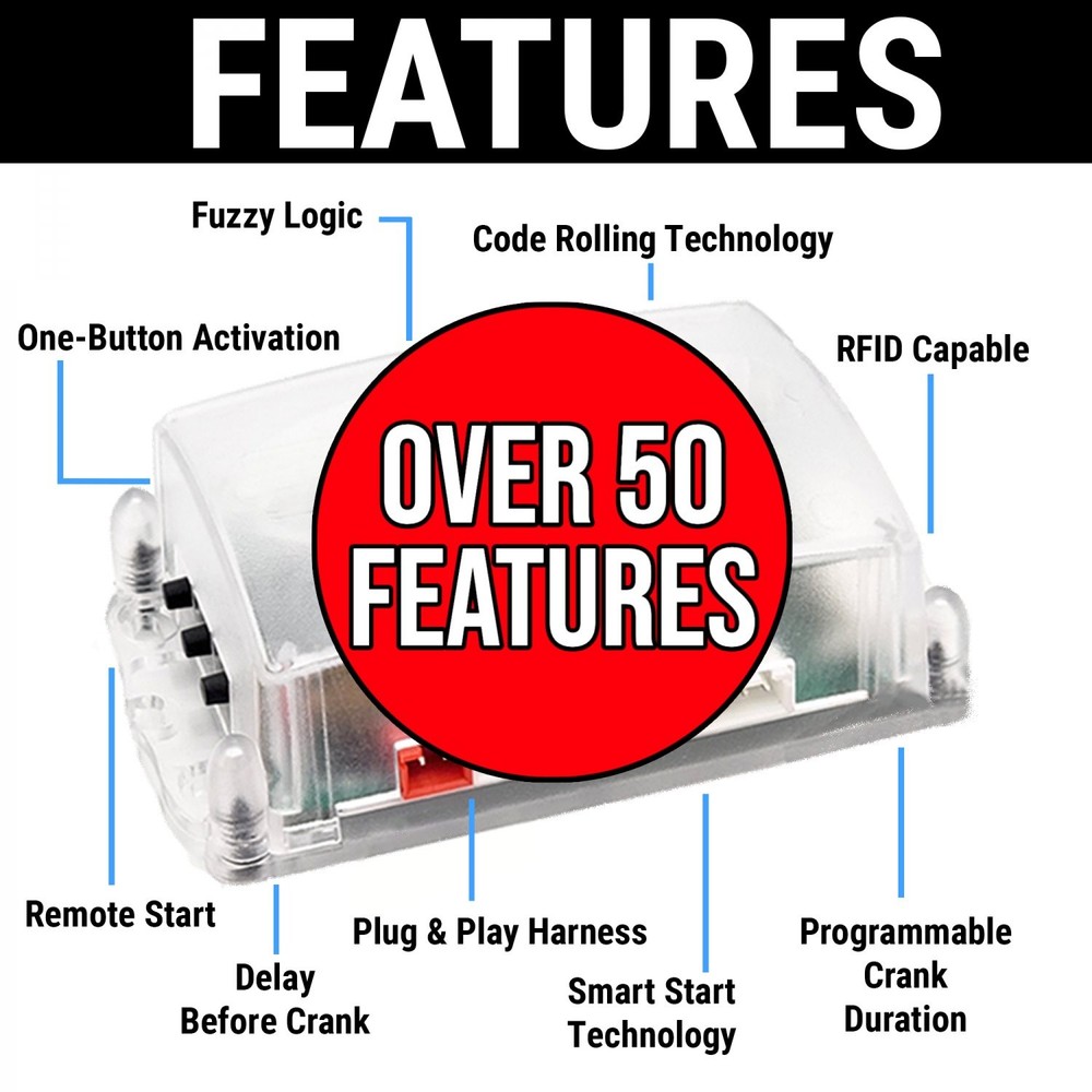 One Touch Engine Start Kit with RFID - Blue Illumination Keep It Clean custom