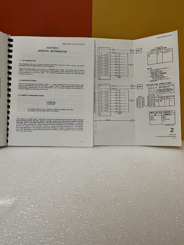 HP 54300-90901 Model 54300A Probe Multiplexer Operating & Service Manual