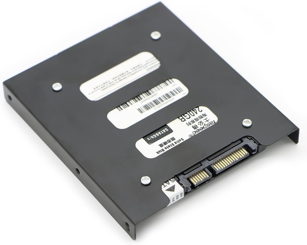 Efficient 2.5" to 3.5" SSD Mounting Brackets - 2 Pack Metal Adapters for PCs