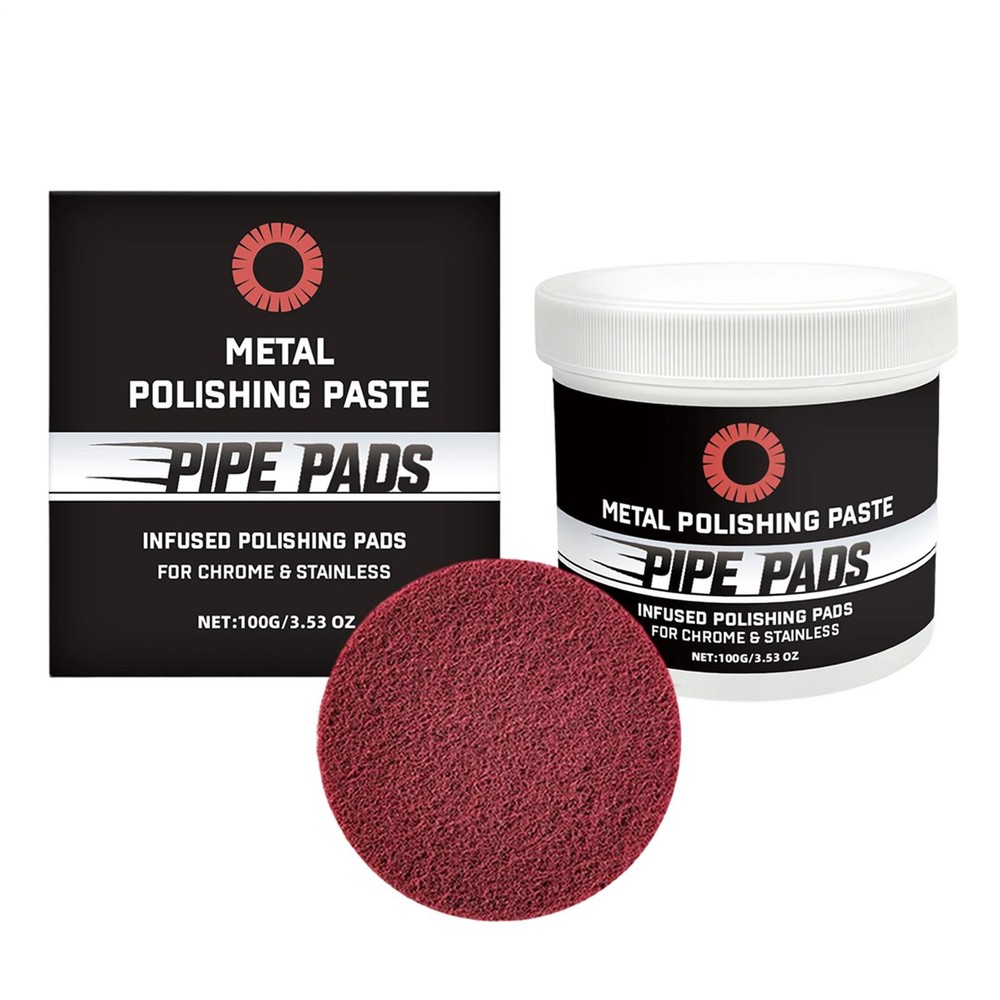 Metal Polish Paste Protectant Scratch Remover Paste with Polishing Pad 100g