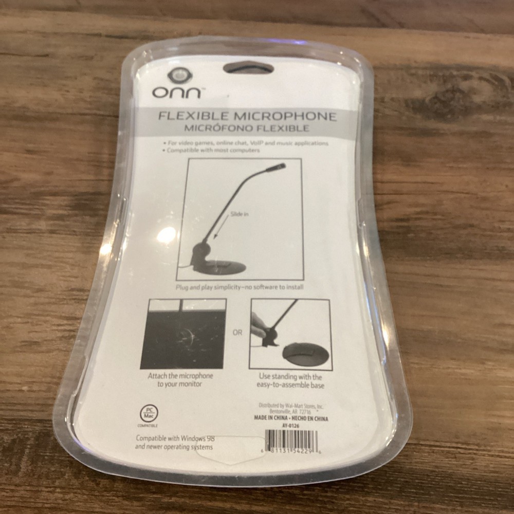ONN Flexible Microphone for Computer! Plug & Play