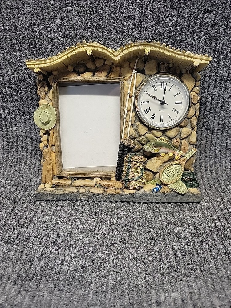 Fishing Clock Picture Frame 3D Resin