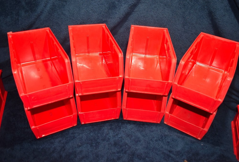 U-LINE (16 PK)LARGE 11x 5"x5"&4X4"PLASTIC STORAGE SMALL PART CONTAINER STACKABLE