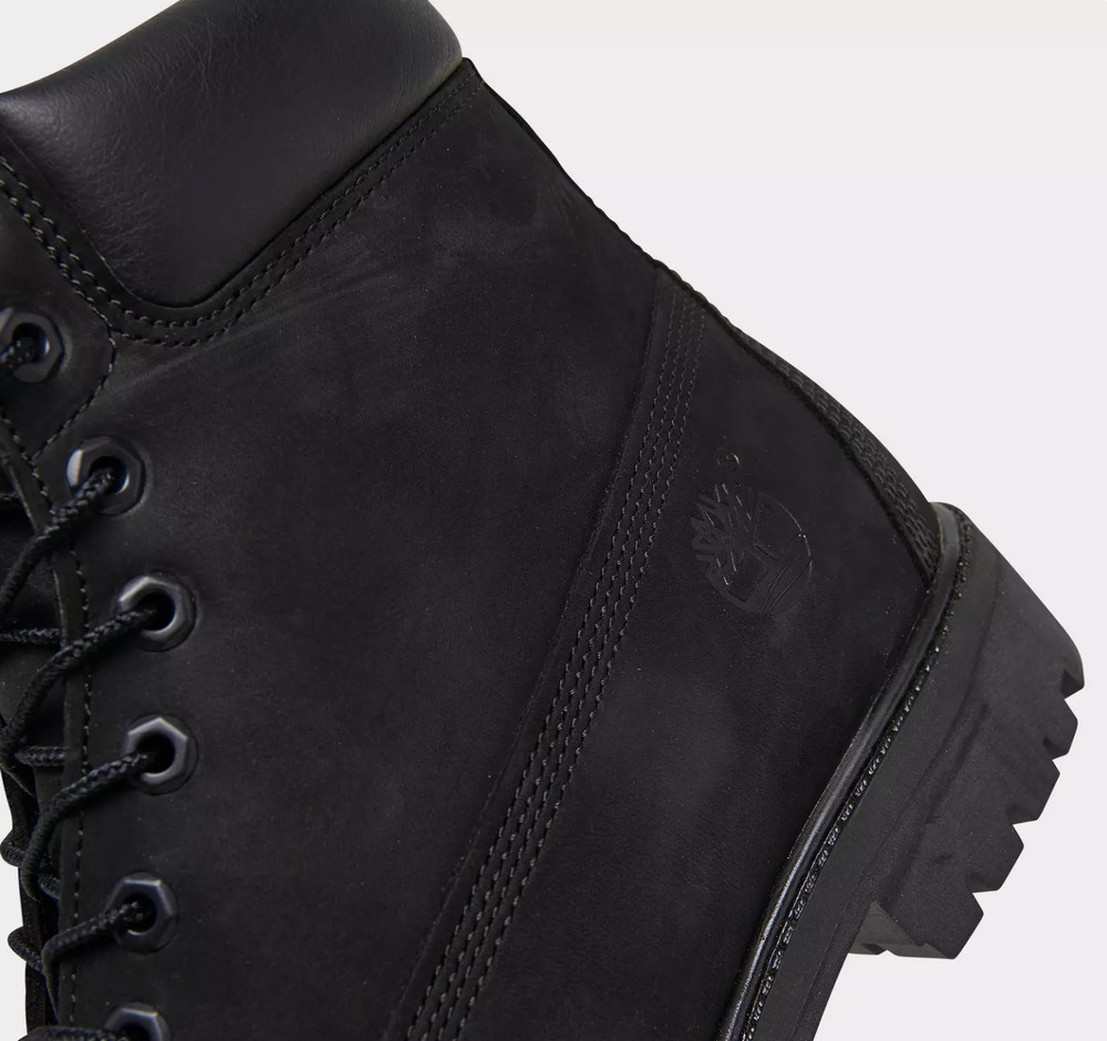 Timberland 6" Boot Black Nubuck Premium- Size 7
