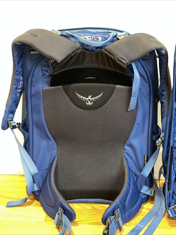 Osprey Ozone Duplex 60 Travel Backpack. Includes detachable day-pack! Blue