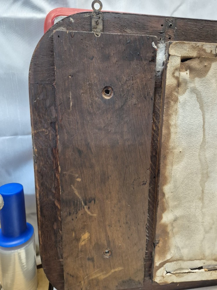 antique oak hall mirror